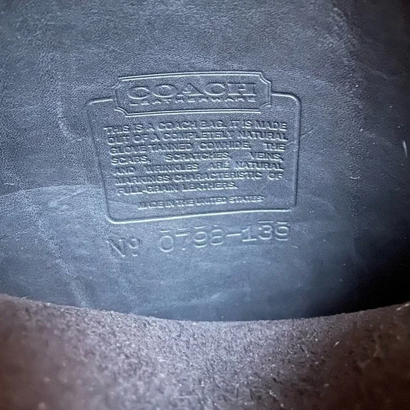 Coach Glovetanned Cowhide Leather Vintage Station Willis Satchel Bag Black - Picture 7 of 9